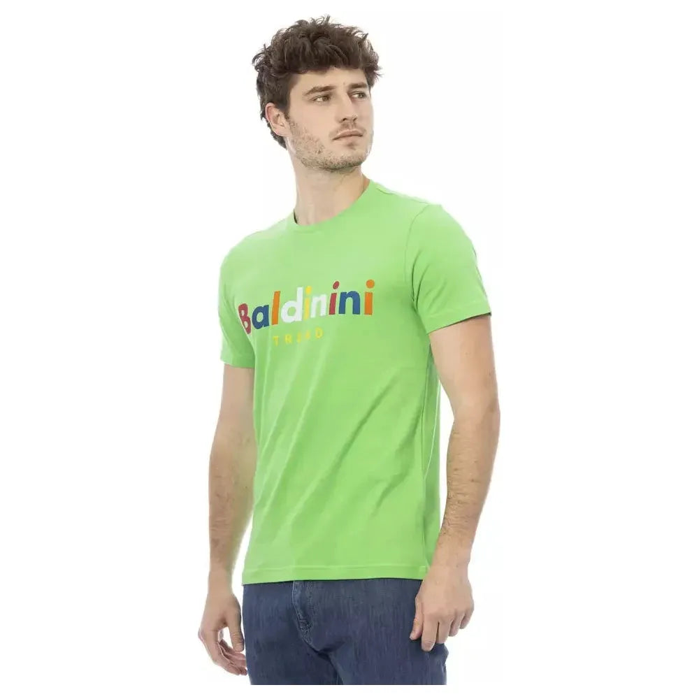 Baldinini Trend Green Cotton Men T-Shirt