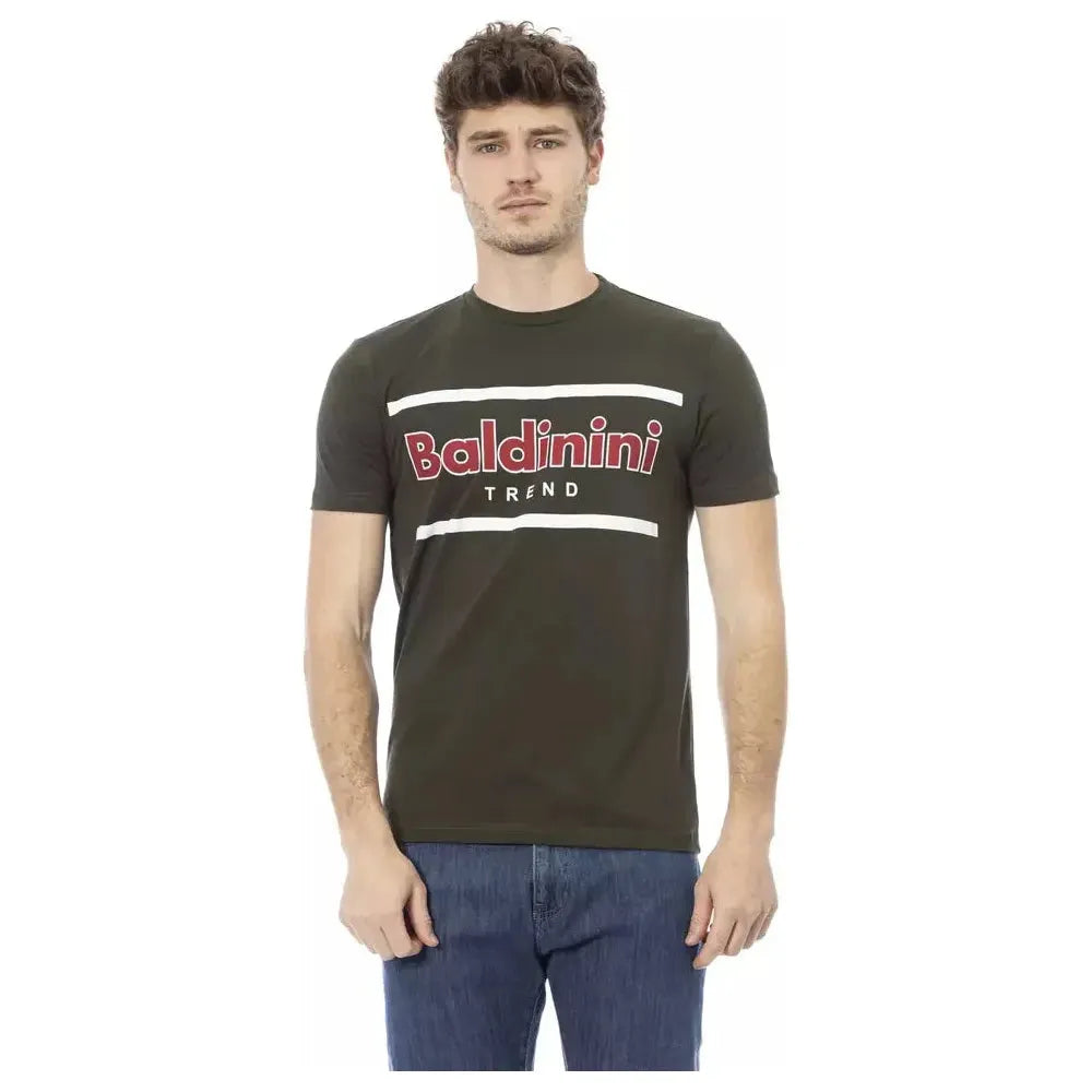 Baldinini Trend Green Cotton Men T-Shirt