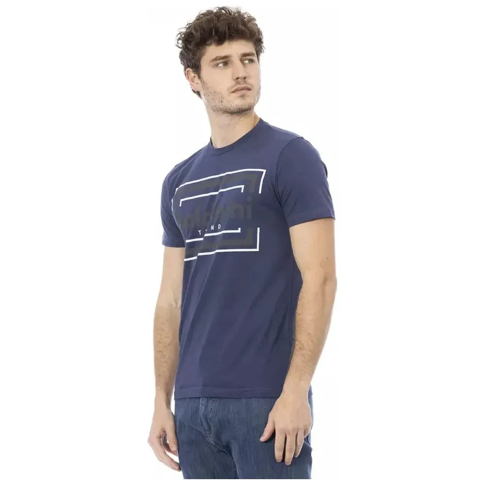 Baldinini Trend Blue Cotton Men T-Shirt Baldinini Trend