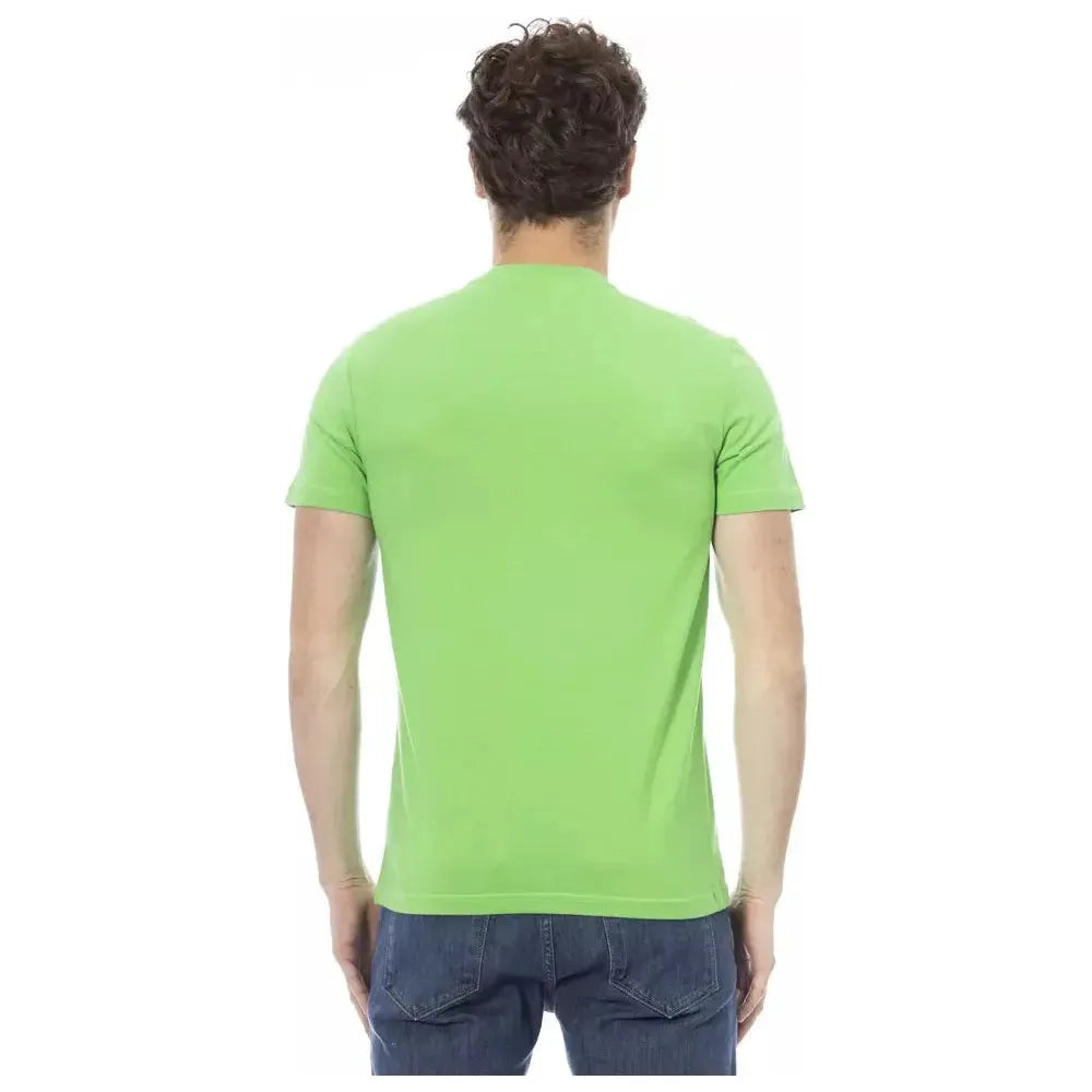 Baldinini Trend Green Cotton Men T-Shirt Baldinini Trend