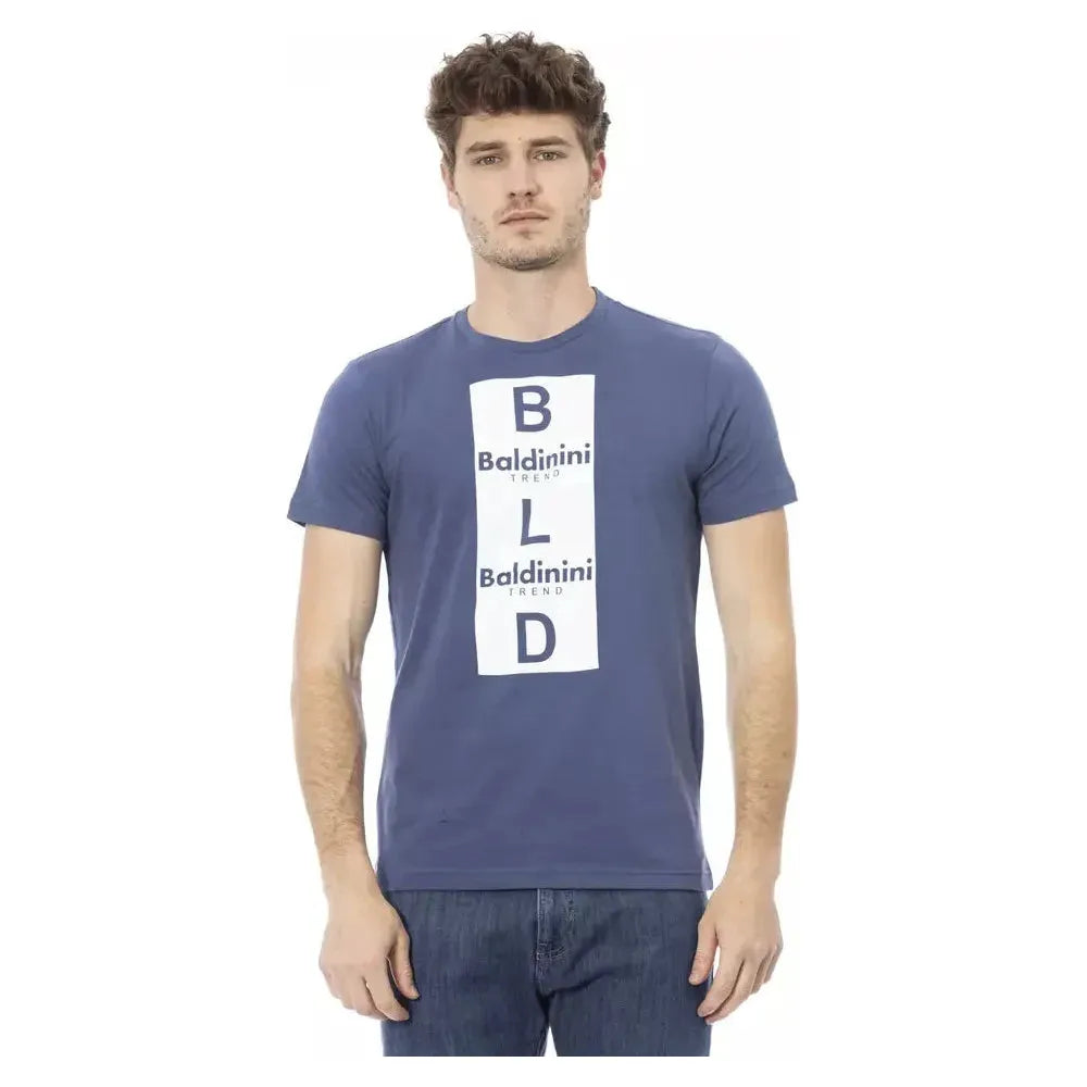 Baldinini Trend Blue Cotton Men T-Shirt Baldinini Trend