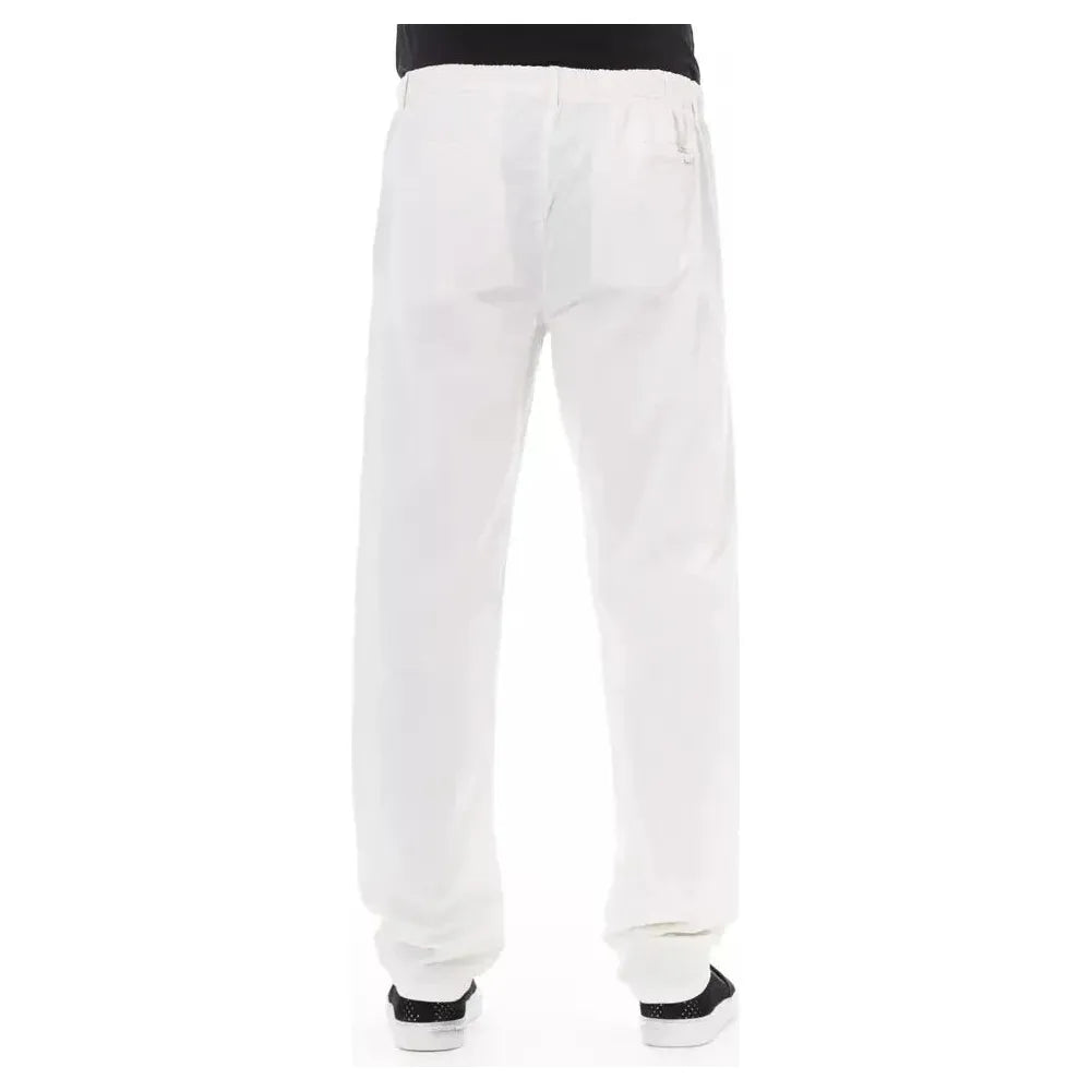 Baldinini Trend White Cotton Men Trouser Baldinini Trend