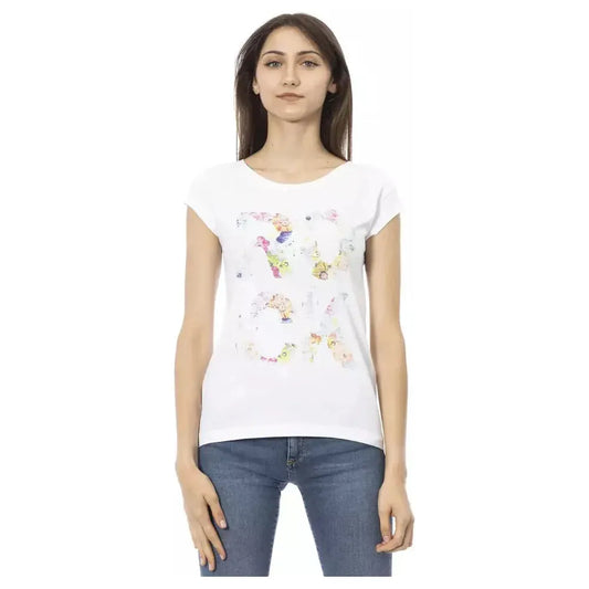 Trussardi Action White Cotton Women Top Trussardi Action