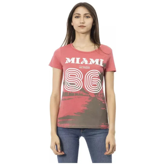 Trussardi Action Pink Cotton Women Top Trussardi Action