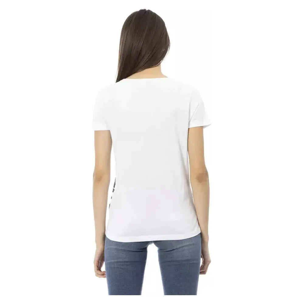 Trussardi Action White Cotton Women Top Trussardi Action