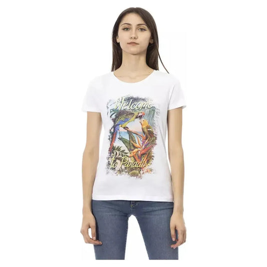 Trussardi Action White Cotton Women Top Trussardi Action