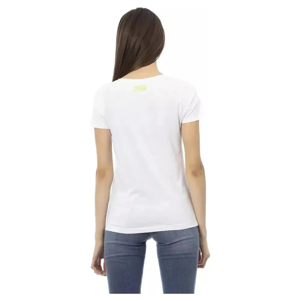 Trussardi Action White Cotton Women Top Trussardi Action