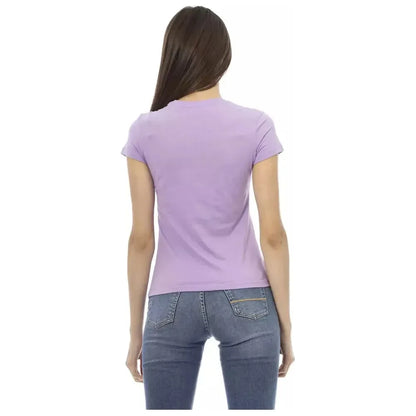 Trussardi Action Purple Cotton Women T-Shirt Trussardi Action