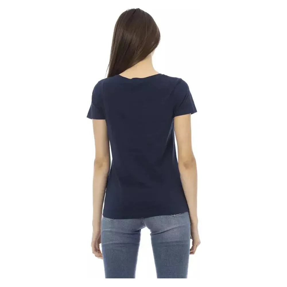 Trussardi Action Blue Cotton Women T-Shirt Trussardi Action