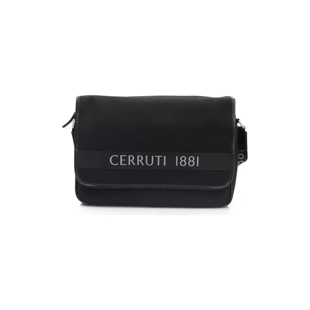 Cerruti 1881 Black Nylon Men Messenger Bag Cerruti 1881