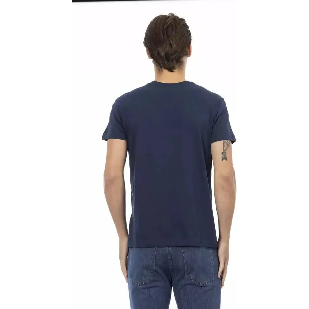 Trussardi Action Blue Cotton Men T-Shirt Trussardi Action