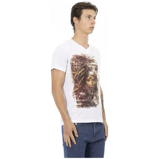 Trussardi Action White Cotton Men T-Shirt Trussardi Action