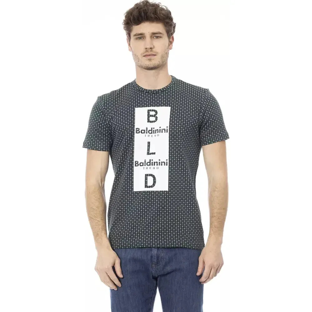 Baldinini Trend Green Cotton Men T-Shirt Baldinini Trend