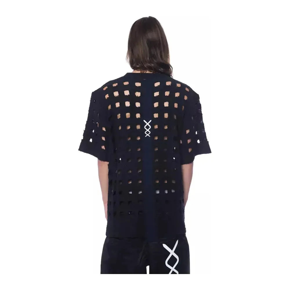 تي شيرت رجالي من القطن باللون الأسود من نيكولو تونيتو