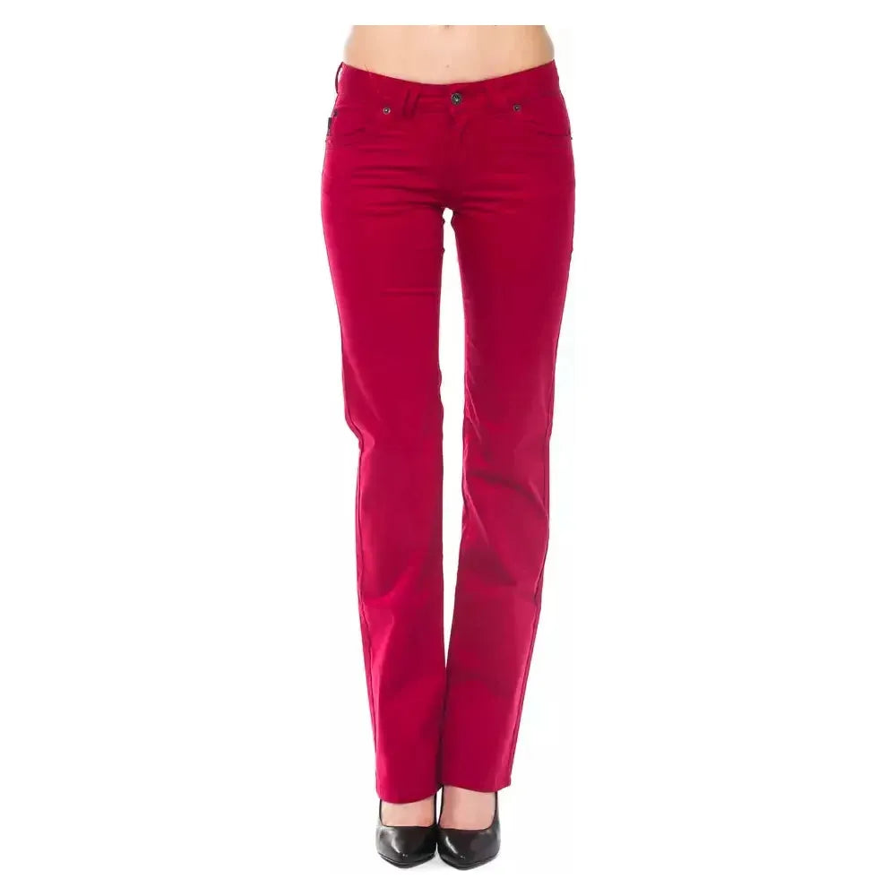 Ungaro Fever Red Cotton Women Pants Ungaro Fever Brown