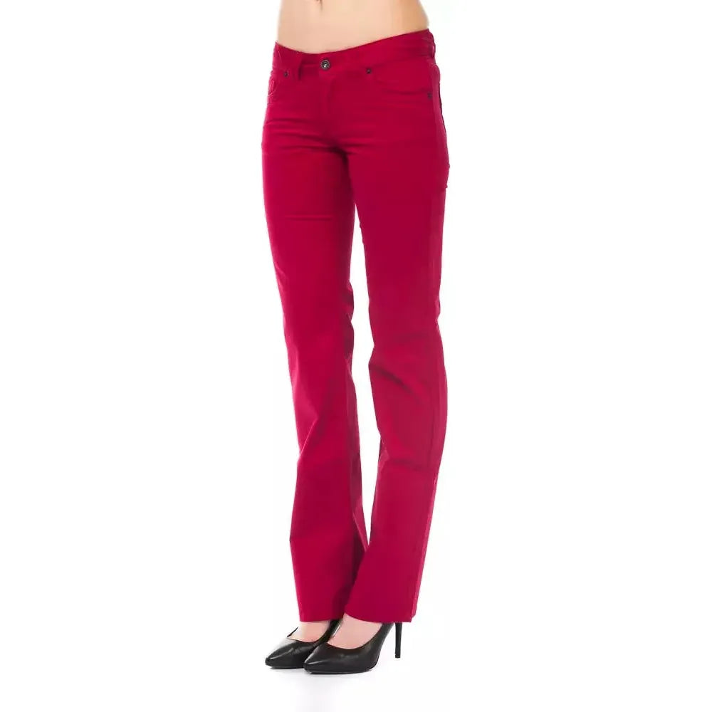 Ungaro Fever Red Cotton Women Pants Ungaro Fever Brown