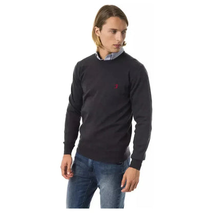 Uominitaliani Gray Merino Wool Men Sweater