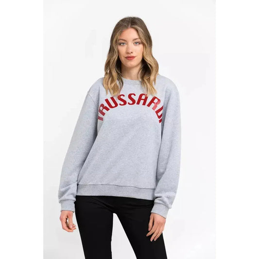 Trussardi Gray Cotton Women Sweatshirt