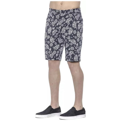 PT Torino Blue Cotton Men's Bermuda Shorts