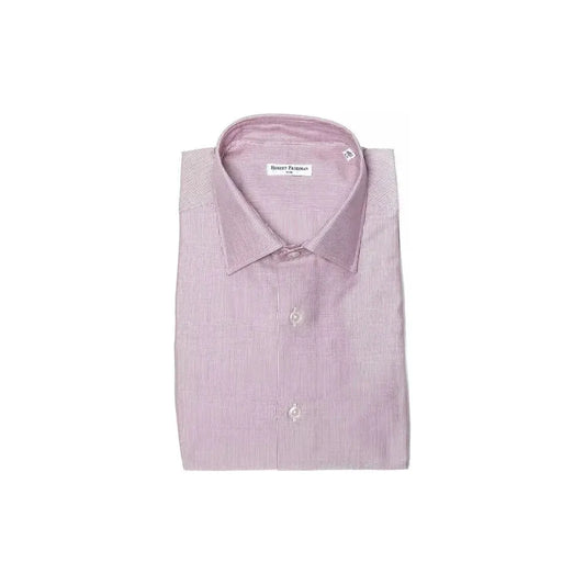 Robert Friedman Pink Cotton Men Shirt Robert Friedman