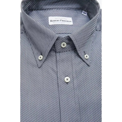 Robert Friedman Blue Cotton Men's Shirt