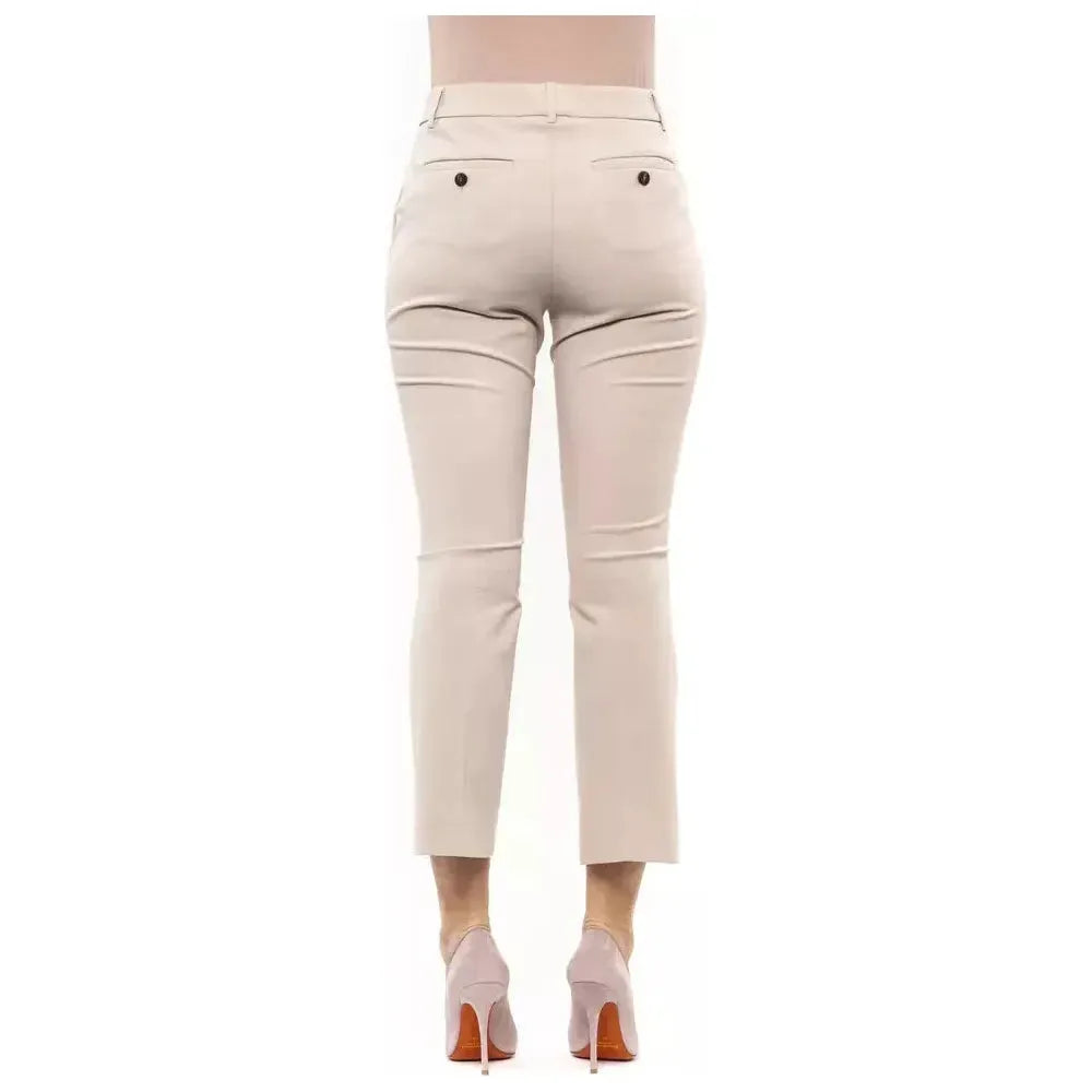 Peserico Beige Cotton Women Trouser Jeans & Pants Peserico