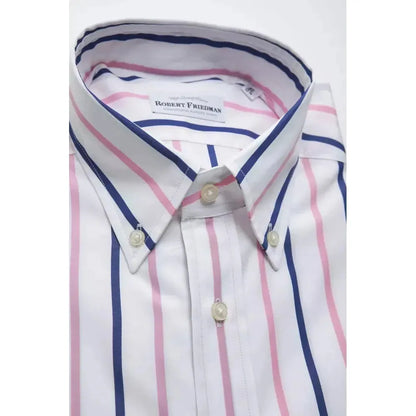 Robert Friedman White Cotton Men's Shirt