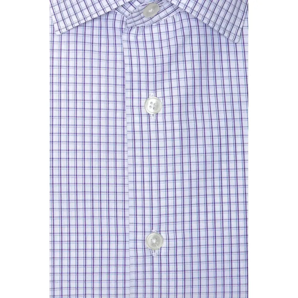 Robert Friedman Burgundy Cotton Men Shirt Robert Friedman