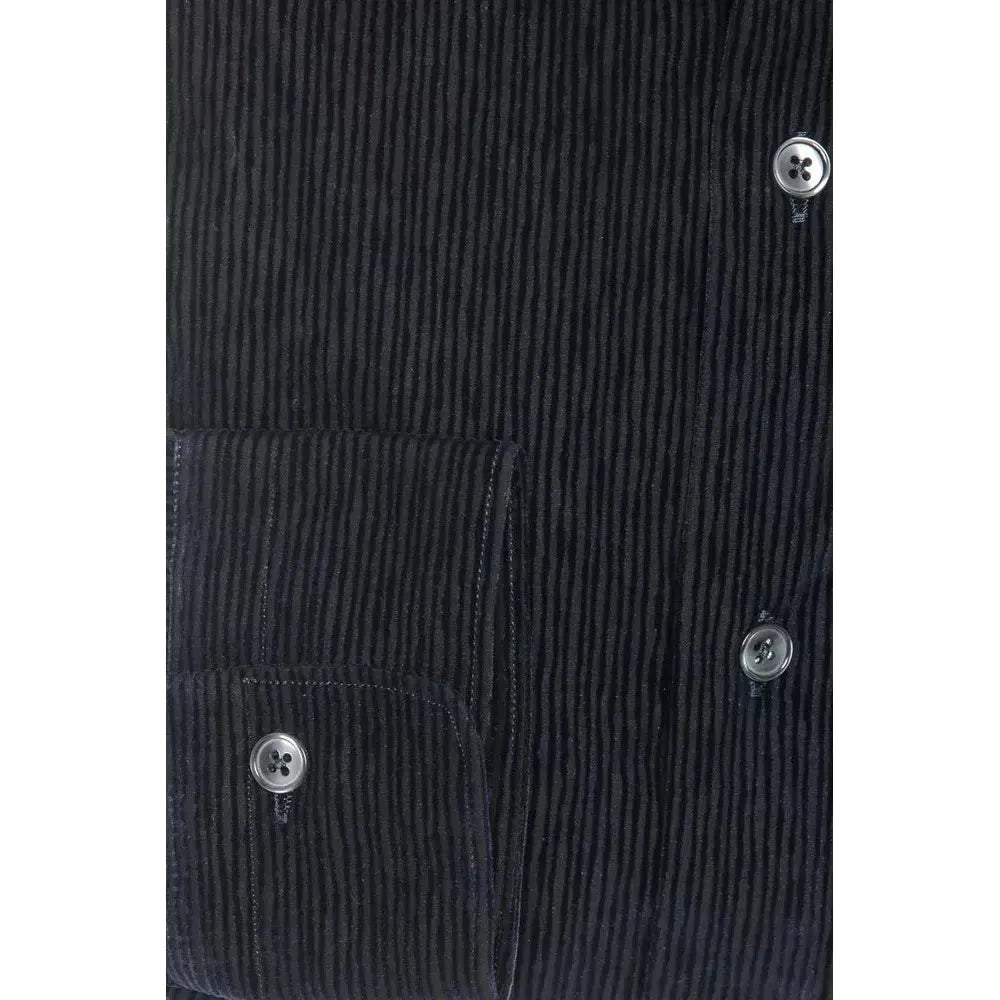 Robert Friedman Black Cotton Men's Shirt