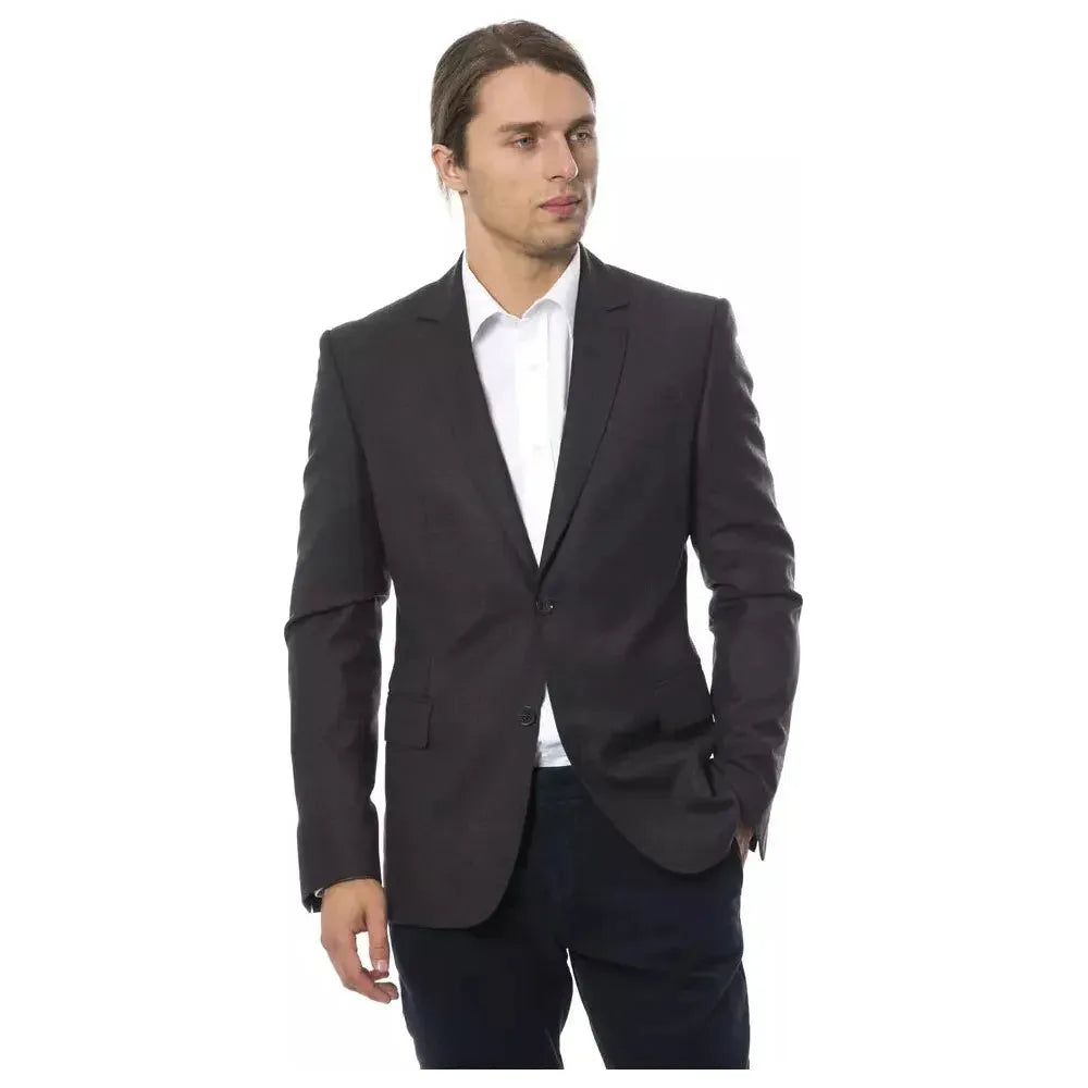 Verri Gray Wool Men Blazer Verri