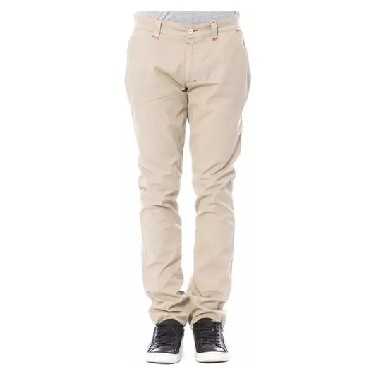 Verri Beige Cotton Men Chino Pant Verri