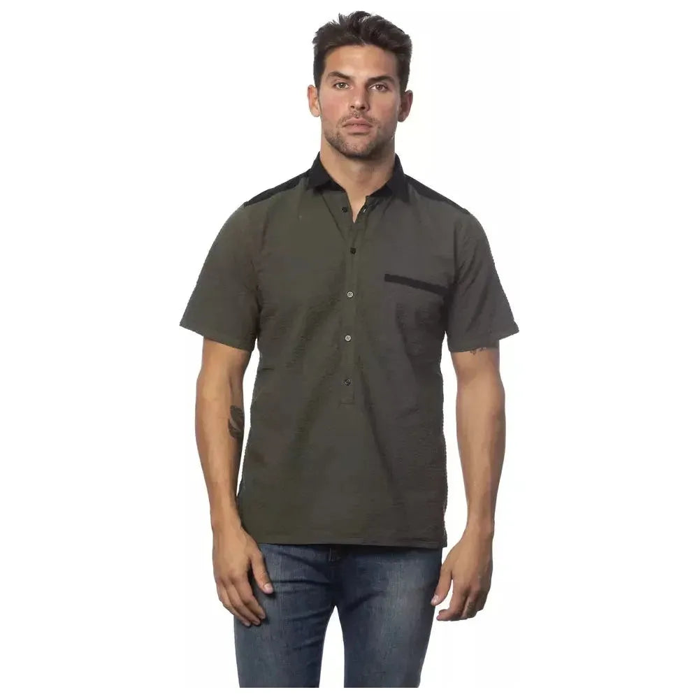 Verri Army Cotton Men Shirt Verri Dark Slate Gray