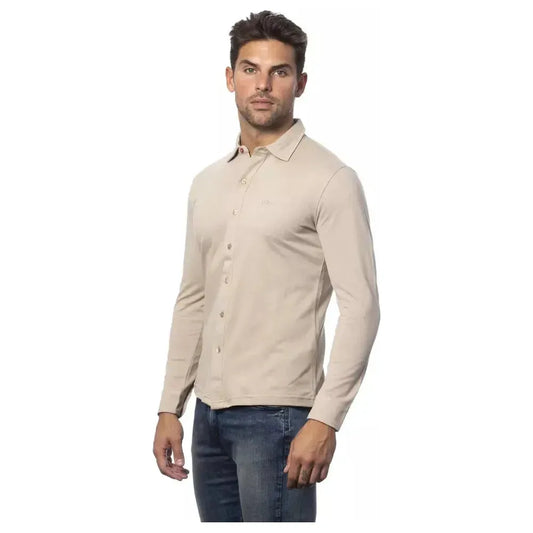 Verri Beige Cotton Men Shirt Verri