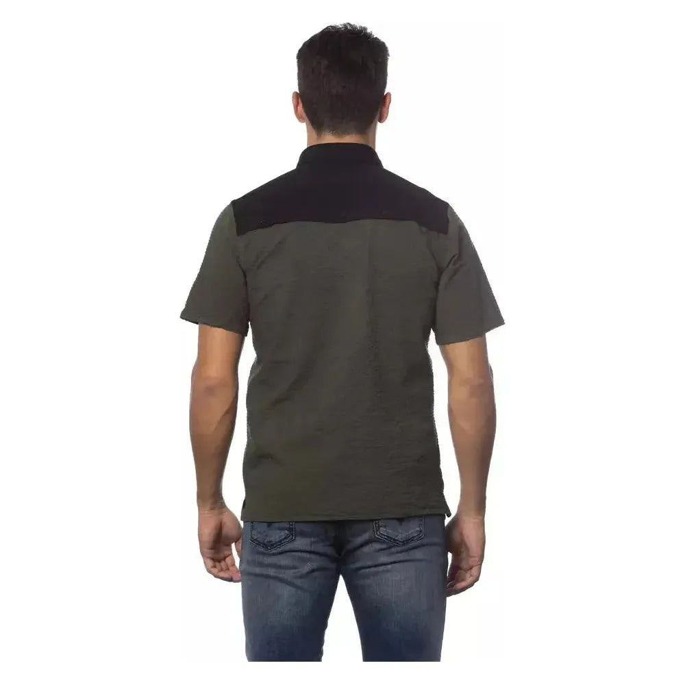 Verri Army Cotton Men Shirt Verri Dark Slate Gray