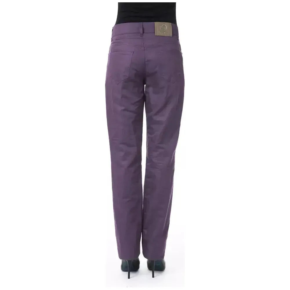 BYBLOS Purple Cotton Women Pant BYBLOS Dark Slate Gray