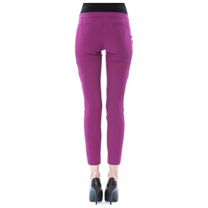BYBLOS Purple Polyester Women Pants BYBLOS
