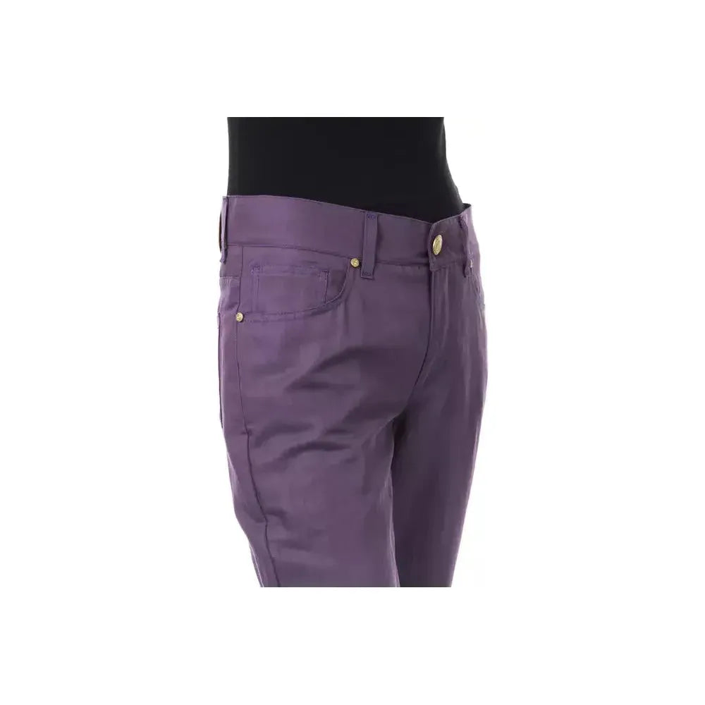 BYBLOS Purple Cotton Women Pant BYBLOS Dim Gray