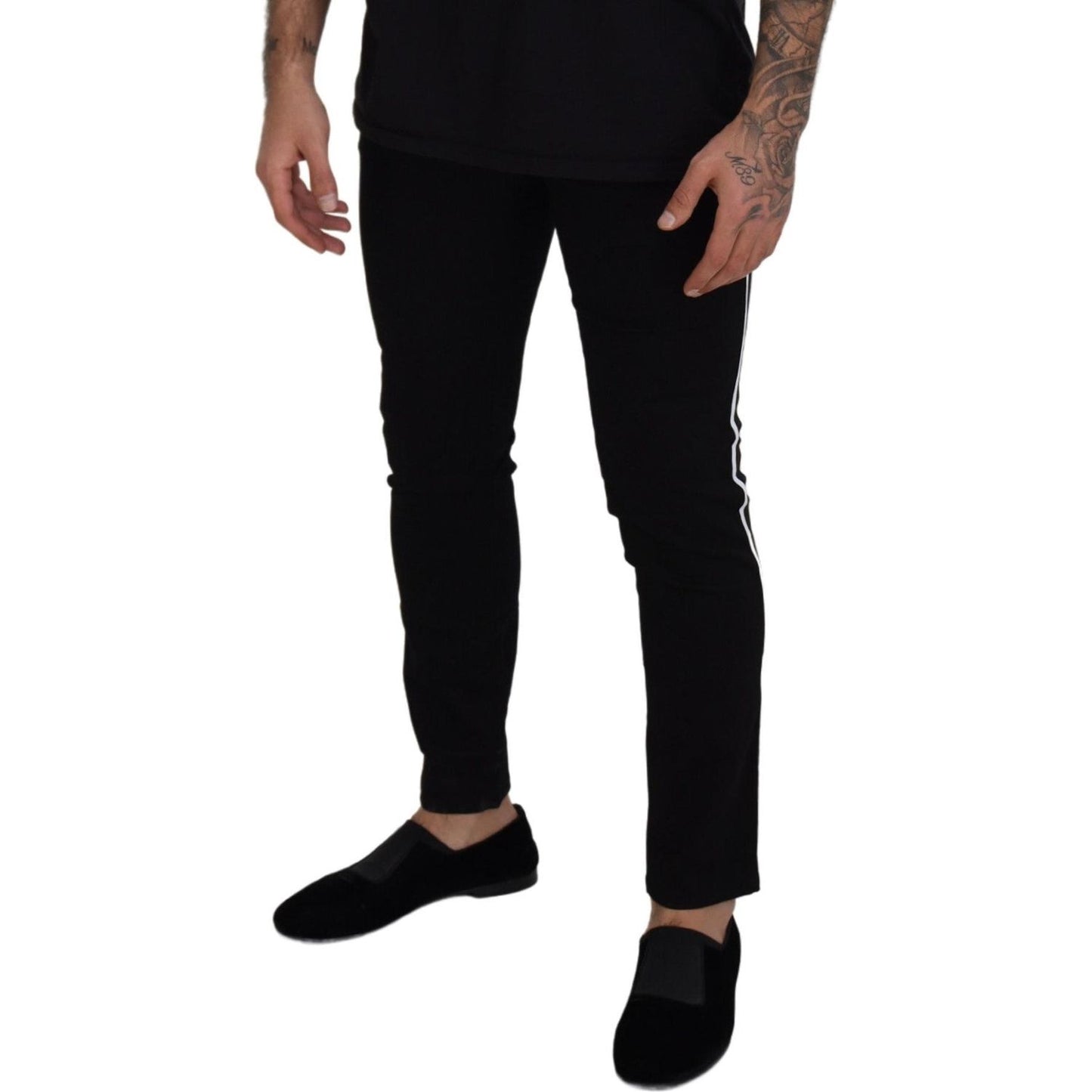 Dolce & Gabbana Elegant Black Slim Fit Denim Pants Dolce & Gabbana