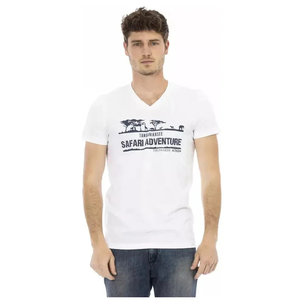 Trussardi Action White Cotton Men's T-Shirt