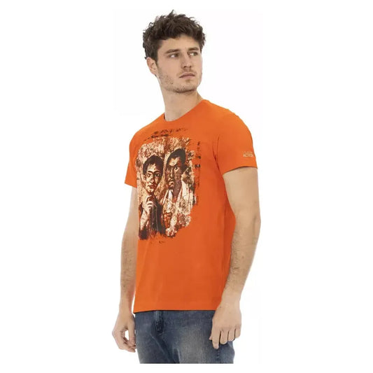 Trussardi Action Orange Cotton Men T-Shirt Trussardi Action