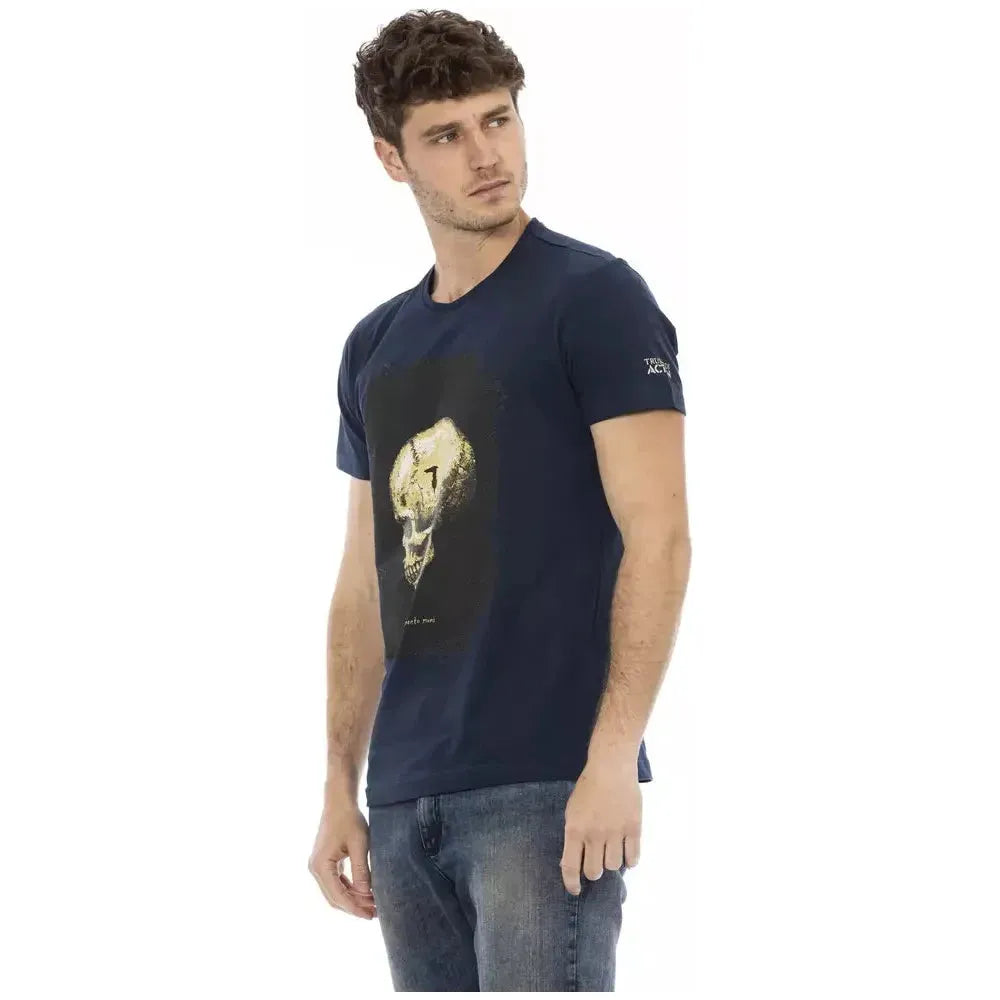 Trussardi Action Blue Cotton Men T-Shirt Trussardi Action