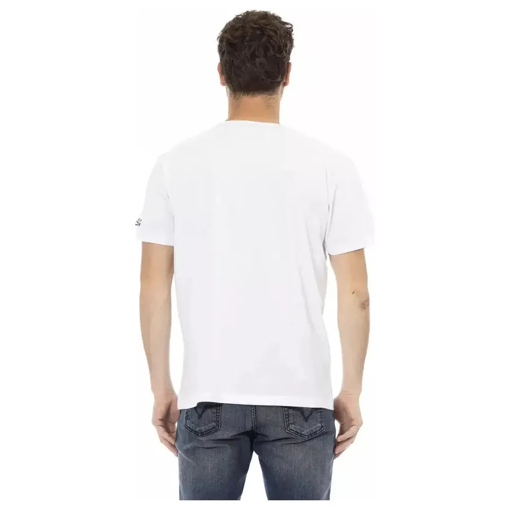 Trussardi Action White Cotton Men T-Shirt Trussardi Action