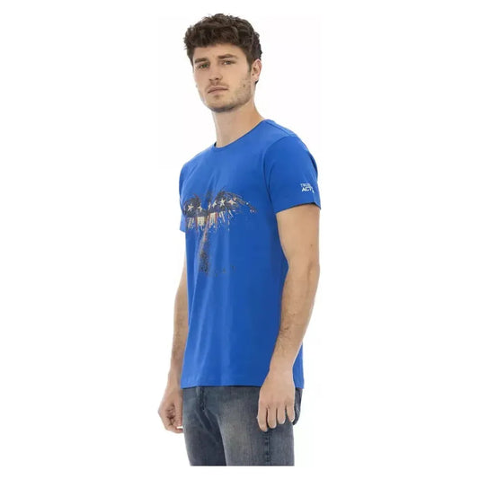 Trussardi Action Blue Cotton Men T-Shirt Trussardi Action