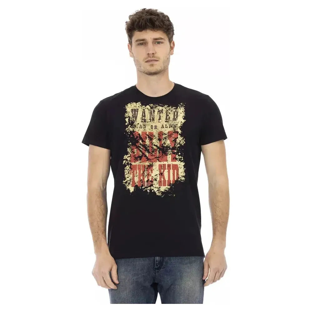 Trussardi Action Black Cotton Men T-Shirt