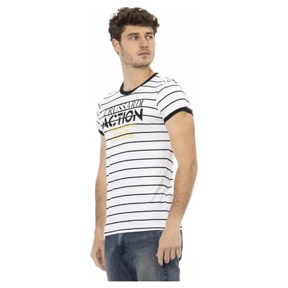 Trussardi Action White Cotton Men T-Shirt