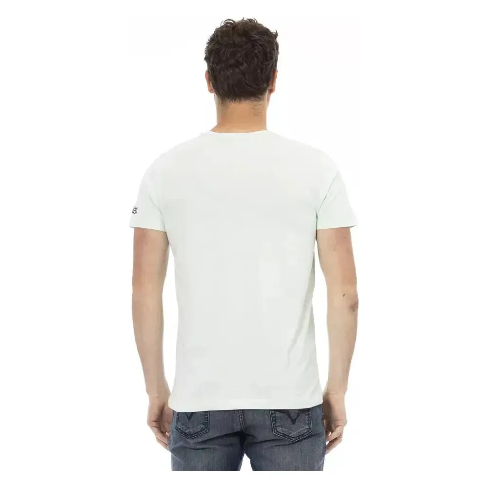 Trussardi Action Light Blue Cotton Men T-Shirt Trussardi Action