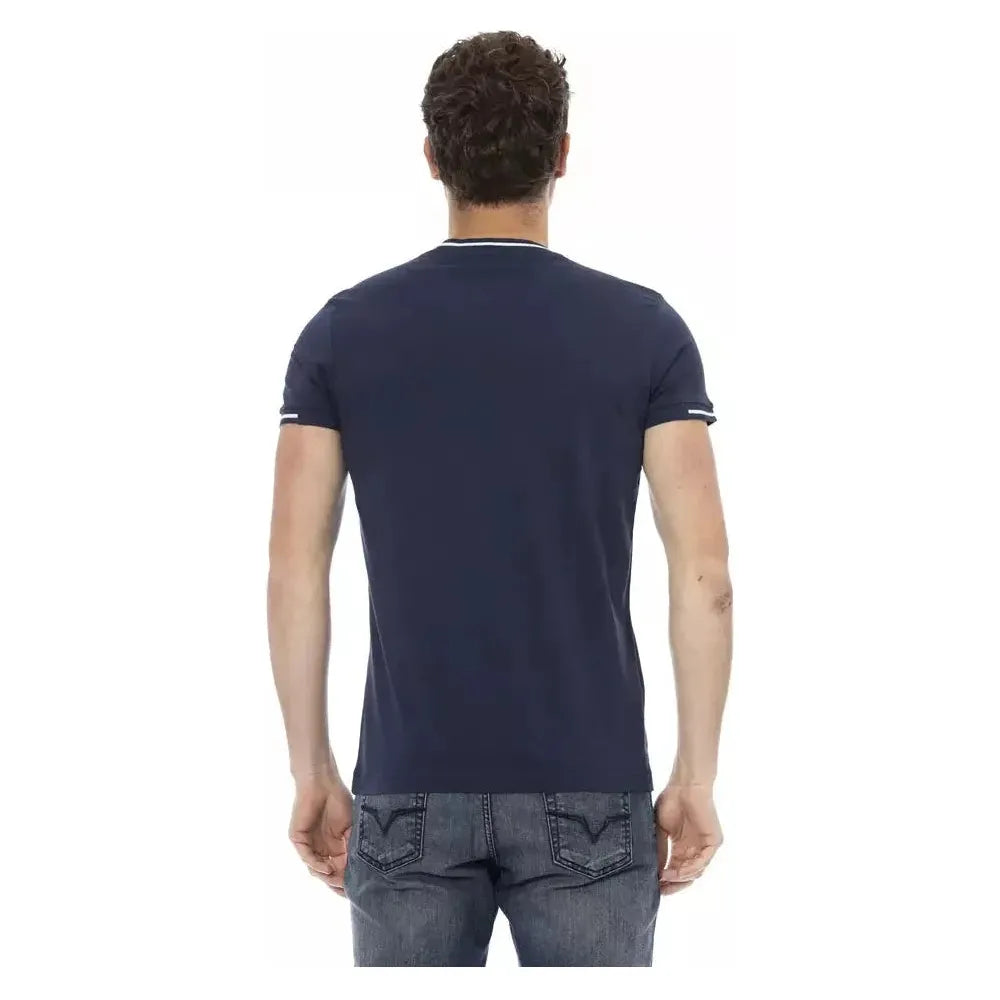 Trussardi Action Blue Cotton Men T-Shirt Trussardi Action