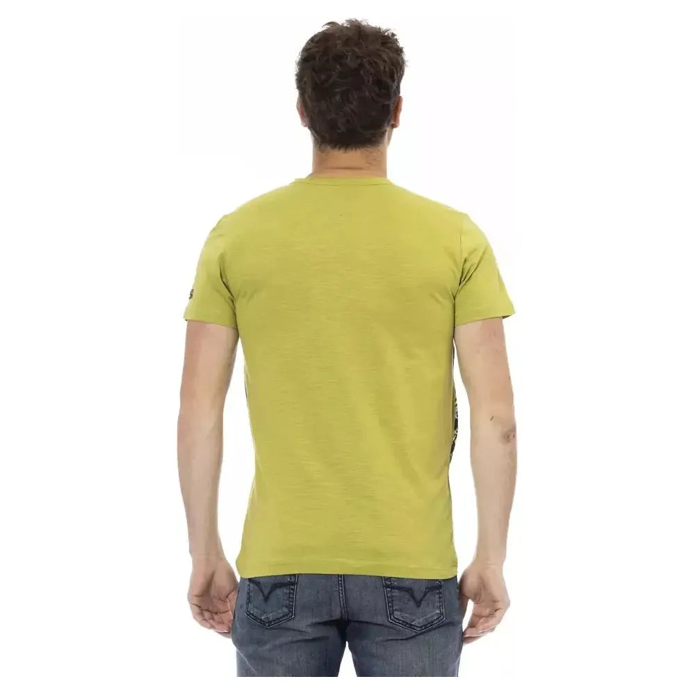 Trussardi Action Green Cotton Men T-Shirt