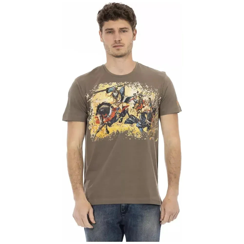 Trussardi Action Brown Cotton Men T-Shirt