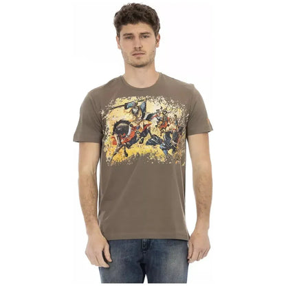 Trussardi Action Brown Cotton Men T-Shirt